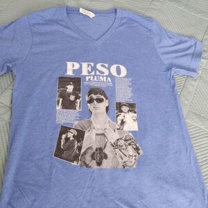 PESO PLUMA Graphic V-Neck Tee - Blue